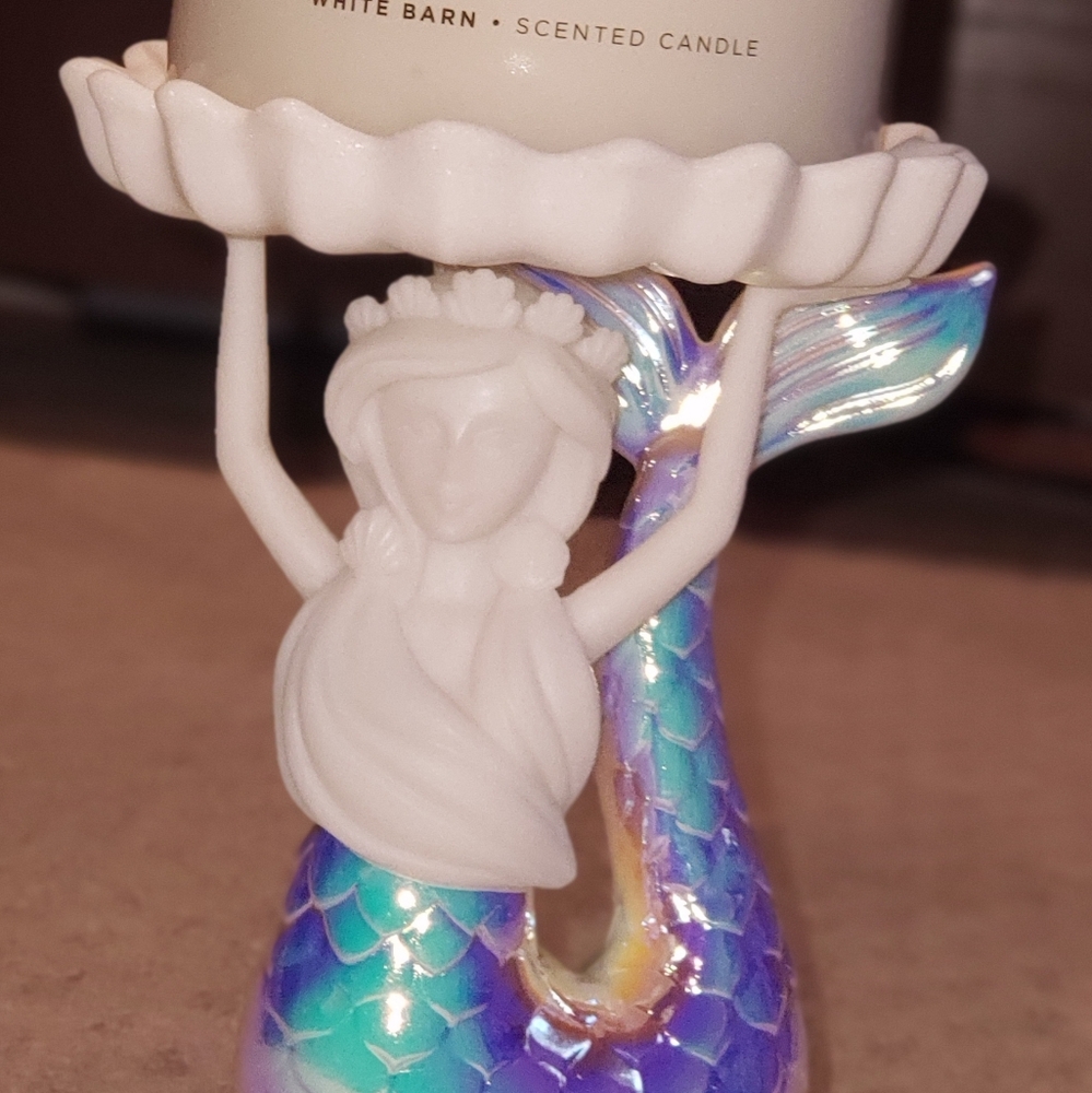 NEW B&BW MERMAID CANDLE HOLDER/CANDLE